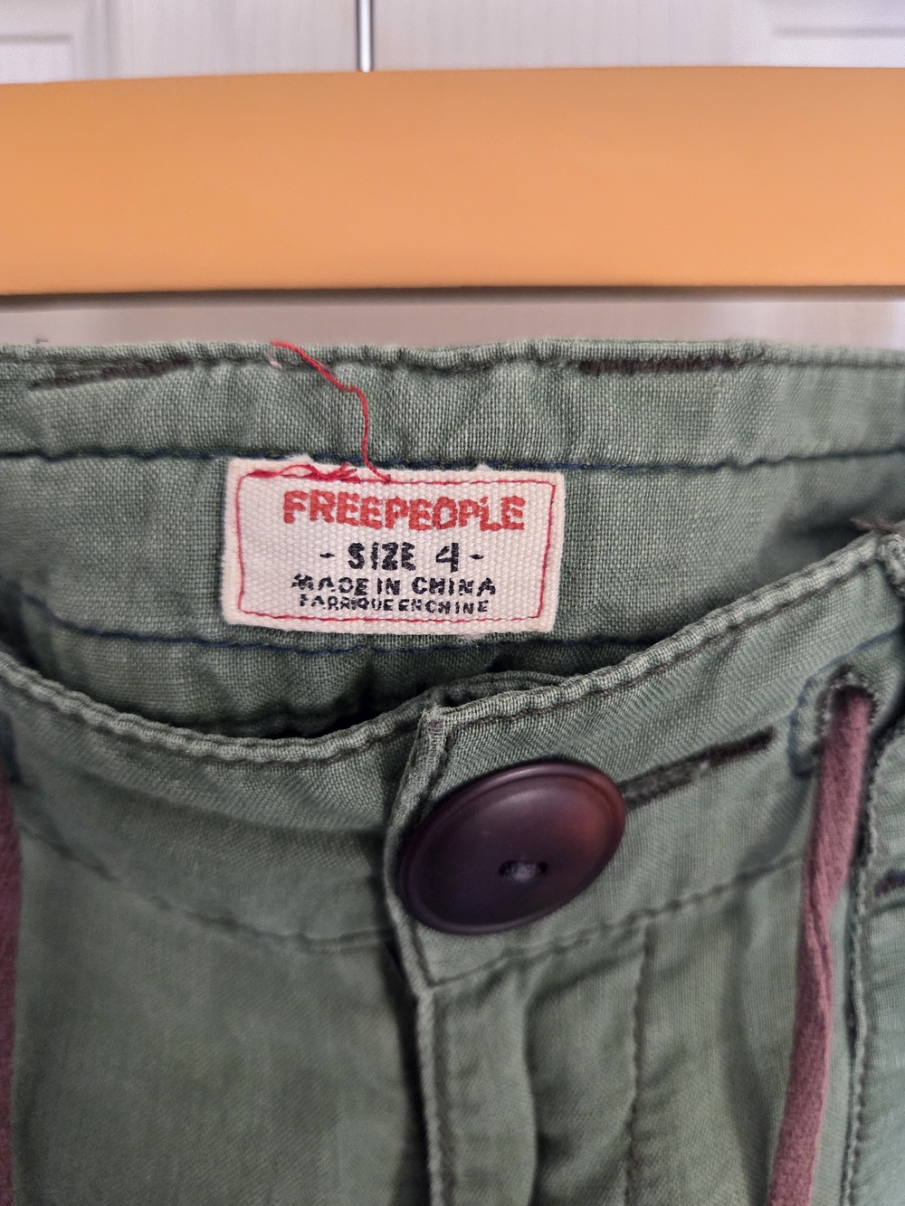 Free People Olive Green Wide-Leg Cargo Pants - Picture 5 of 11
